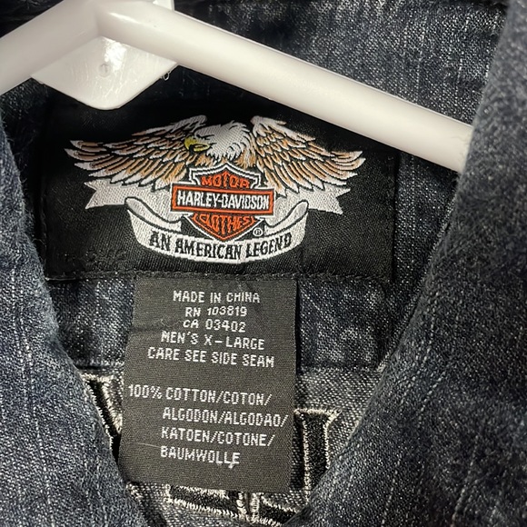 Harley Davidson Jean Sleeveless Men's Vest - Picture 4 of 7